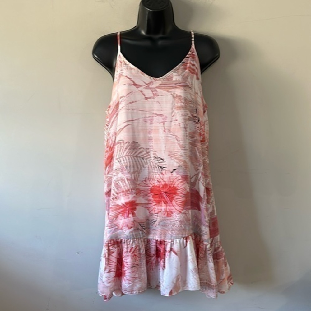 Sincerely Mary hibiscus spaghetti strap dress M